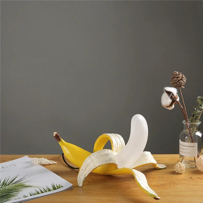 Nordic Modern Banana Led Night Lights Living Room Decoration GlassTable Lamps Bedroom Bedside Desk Lamp Home Decor Light Fixture
