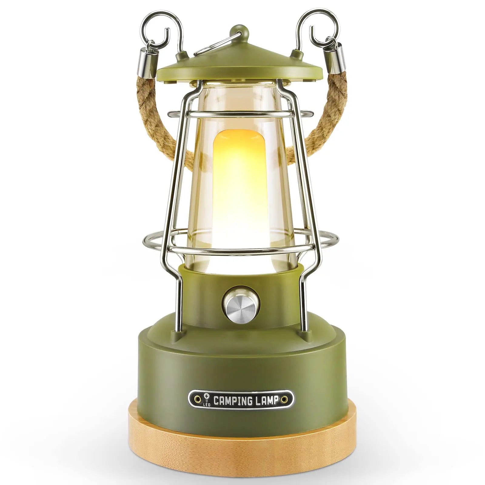 Retro Camping Lantern – Rechargeable Dimmable LED Vintage Battery Lantern (Waterproof)