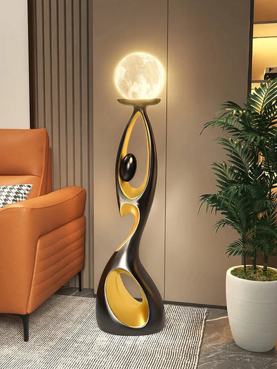 Lunar Embrace Sculptural Floor Lamp