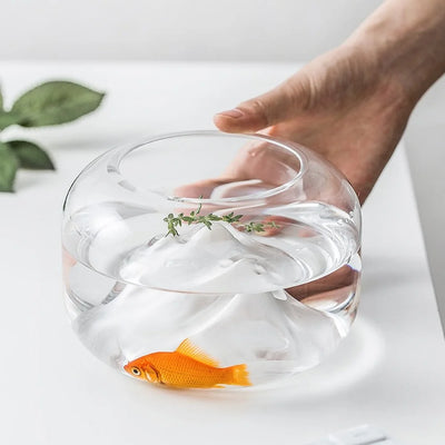 Snow Mountain Aquarium Lamp – Miniature Fishbowl Terrarium with LED Décor