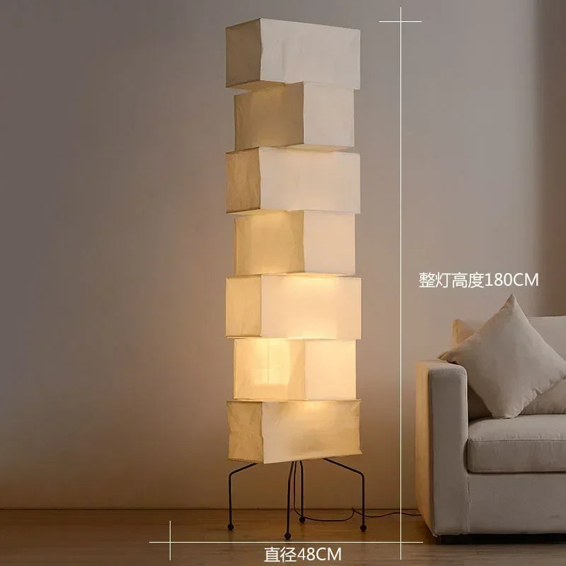 Akari Inspired Rice Floor Lamp lifestyle product view