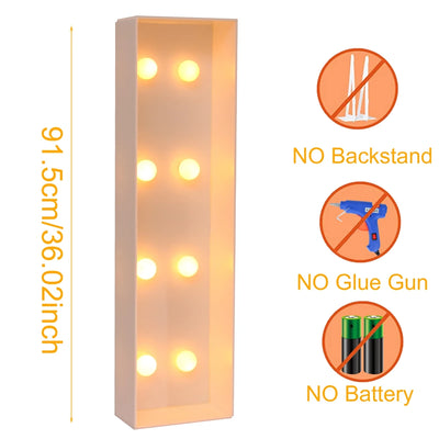 Giant LED Letter Light Frame Box – 91.5cm DIY Name Balloon Filling Box for Parties