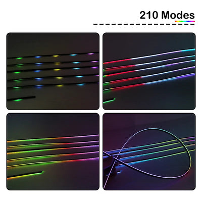 RGB Car Ambient Interior Lights – Full Colour LED Streamer Strip for Dashboard & Footwell