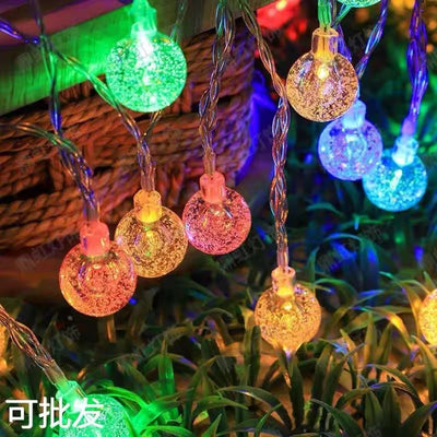 Star Crystal String Lights Battery close-up product view