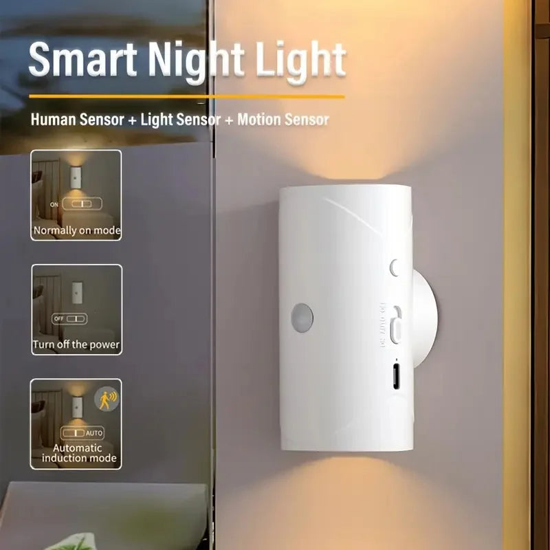 Metal Night Light Rechargeable Dimmable lifestyle product view