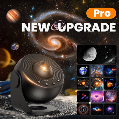 Star Projector Night Light Dimmable Remote Control for soft bedroom ambience, in White Pro or Black Pro