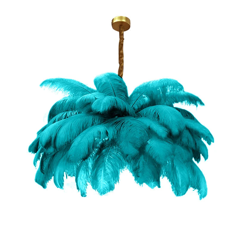 Novelty Animal Dimmable feather ceiling light for soft bedroom ambience