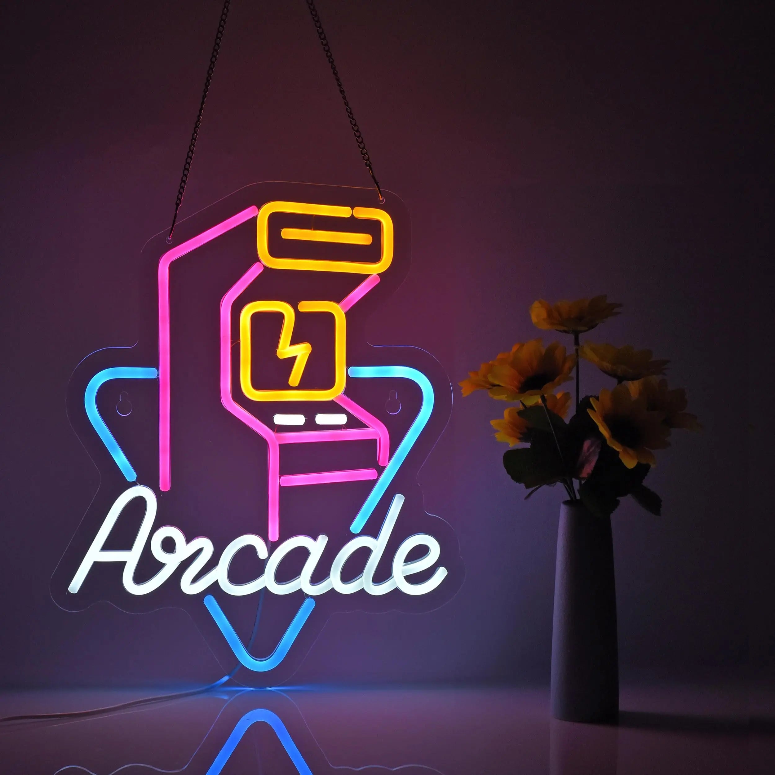 Arcade Personalized Gamification Neon Wall Light Dimmable for decorative ceiling lighting, in Arcade