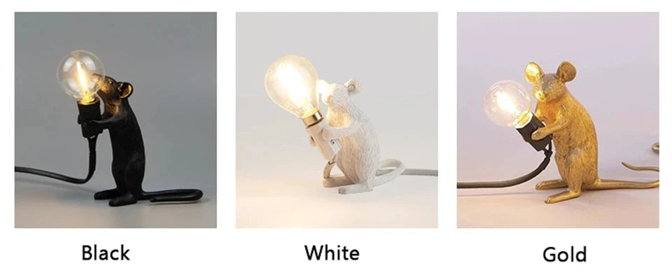 Black/Gold/White Mouse Ambient Lamp