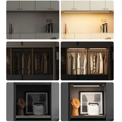 Rechargeable Motion Sensor Night Light USB shown as soft ambient home lighting