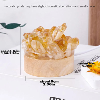 Amethyst Crystal Point LED Lamp – Natural Gemstone Healing Light for Desk & Home Décor