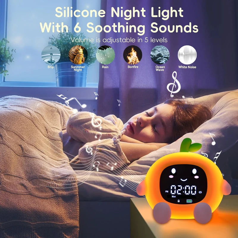 Alarm Clock Alarm Clock Lamp shown as soft ambient home lighting