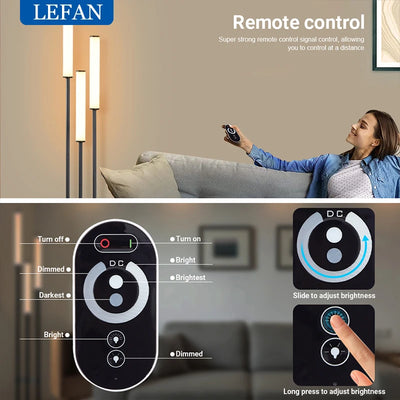 Shelf Floor Storage Floor Lamp Dimmable Remote Control shown as soft ambient home lighting