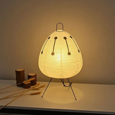 LED Modern Table Lamp Minimalist Hand Cradle Xuan Paper for soft bedroom ambience