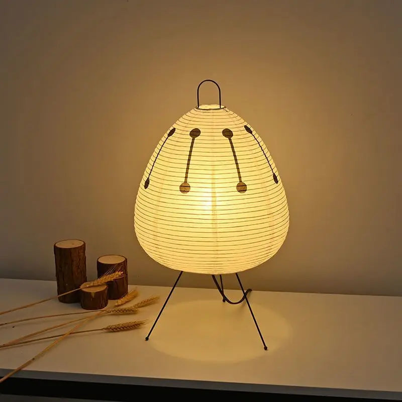LED Modern Table Lamp Minimalist Hand Cradle Xuan Paper for soft bedroom ambience