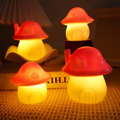Mushroom Cottage Battery Night Light