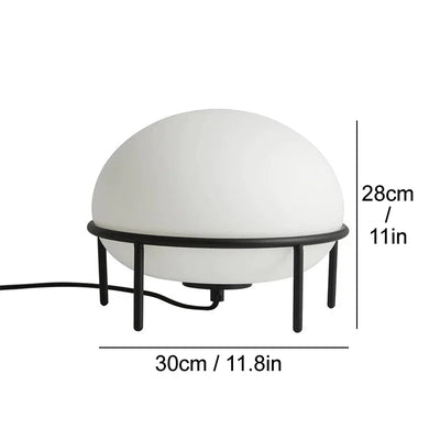 Nordic Glass Ball Desk Lamp – Danish-Style Bedside Table Light for Bedroom & Living Room