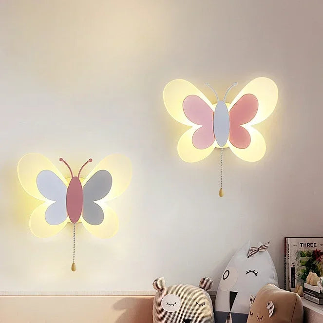 Butterfly Nordic Children Wall Light for nursery or kids room decor