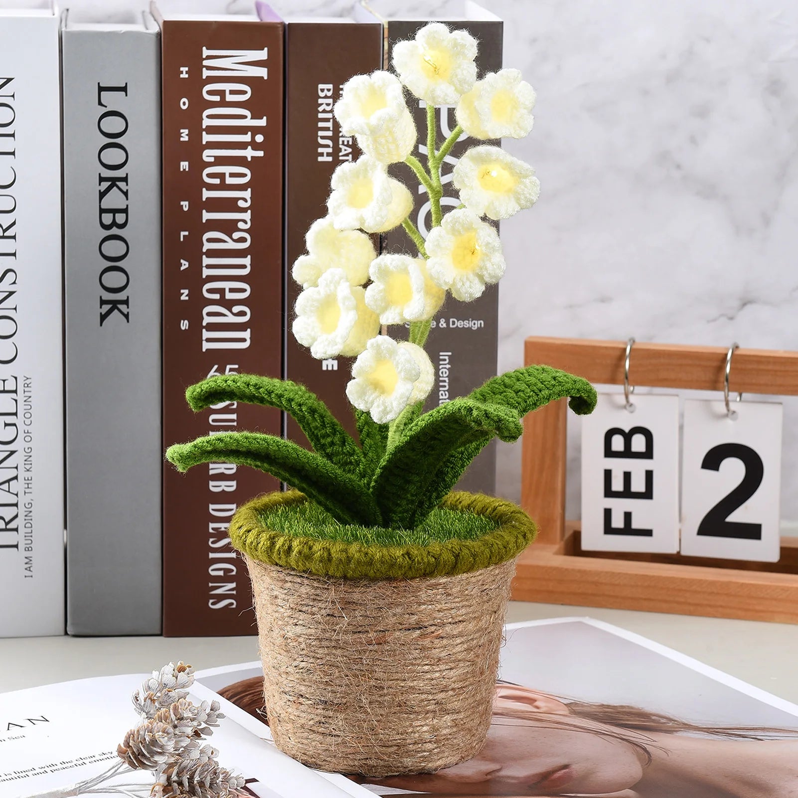Flower Bedside Table Lamp USB shown as soft ambient home lighting