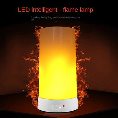 Flame Effect Flickering LED Candle Light USB Remote Control shown as soft ambient home lighting