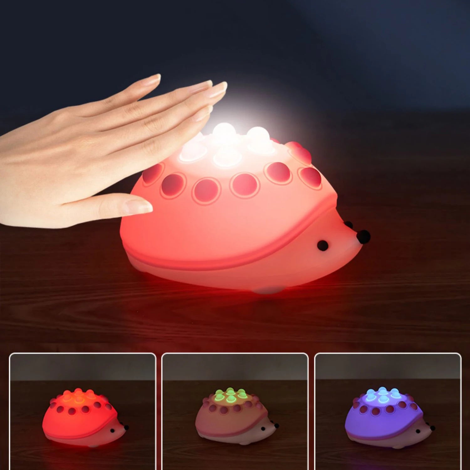 Bubble Hedgehog Silicone Night Light