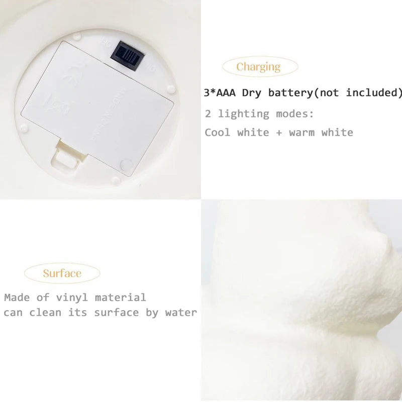 Animal Cute Sleep Bedside Table Lamp USB alternate product view
