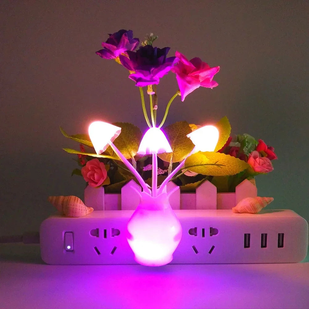Mushroom Flower Bouquet Plug-In Nightlight