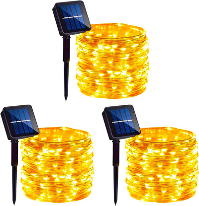 Solar Copper Wire Fairy String Lights – Outdoor Waterproof Garden Garland