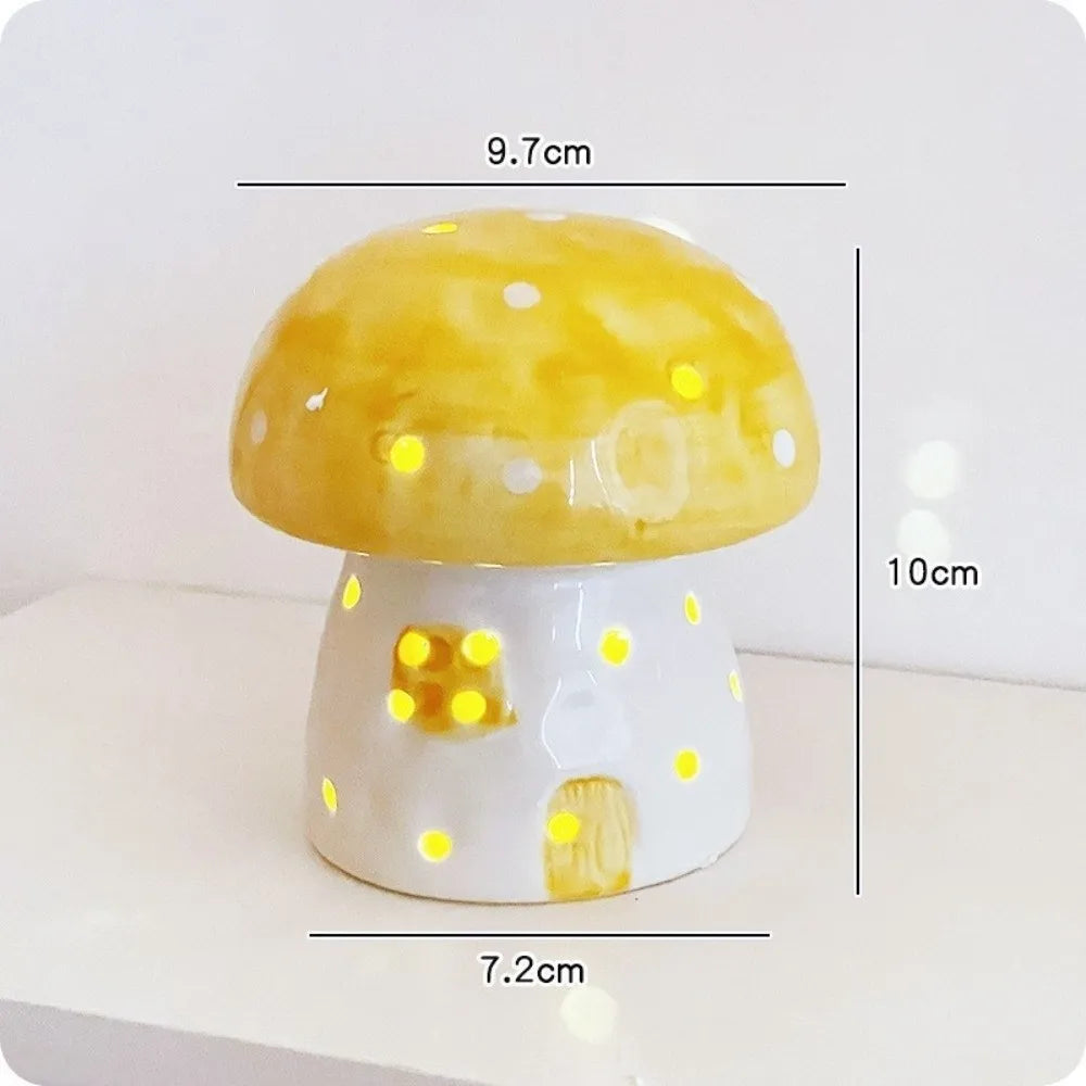 Enchanted Ceramic Mushroom Nightlight – Six Colors
