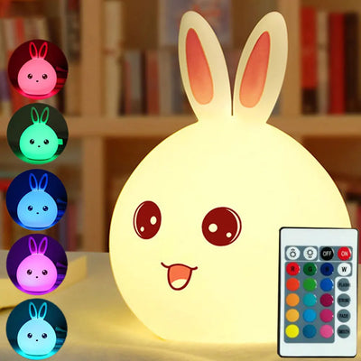 Voice-Activated Rabbit Night Light – Clap-On Colour-Changing LED Kids Lamp