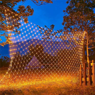 LED Net Mesh Fairy Curtain Light – Outdoor Waterproof Garland