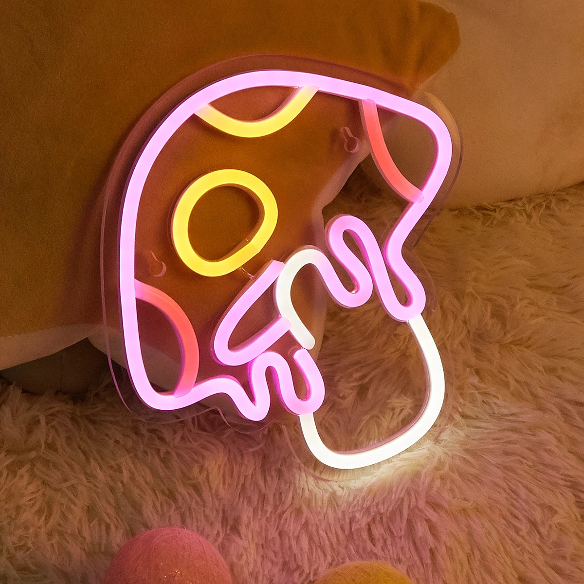 Melting Mushroom Pink LED Neon Wall Light – Dripping Psychedelic Glow