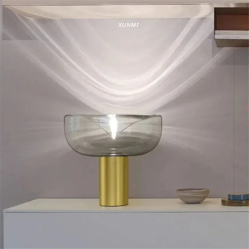 Nordic Radar Design Bedside Table Lamp – LED Touch Dimmer Light Luxury Modern Desk Lamp