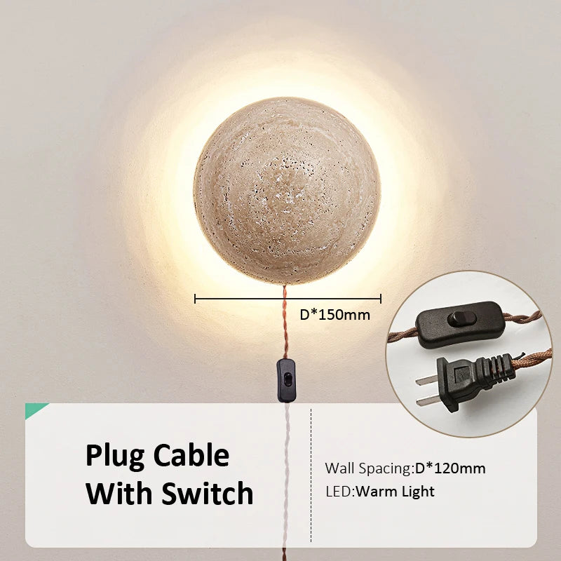 Novelty Animal Dimmable stone wall light for soft bedroom ambience
