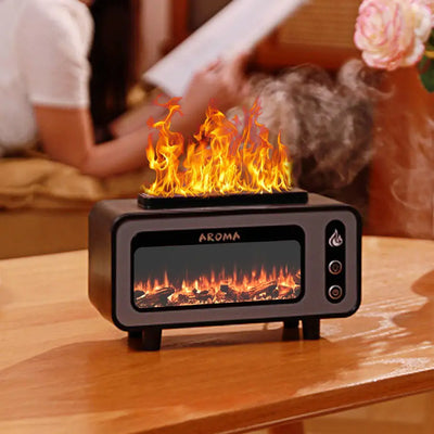 Flame Effect Nightlight, Humidifier & Aromatherapy Diffuser