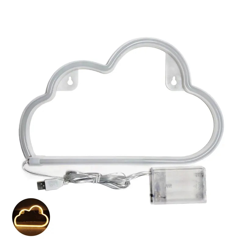 Cloud Neon Wall Light USB lifestyle product view