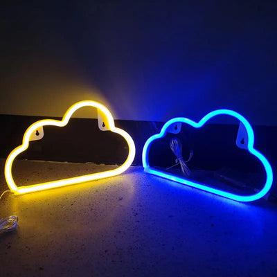 Cloud Neon Wall Light USB design detail view