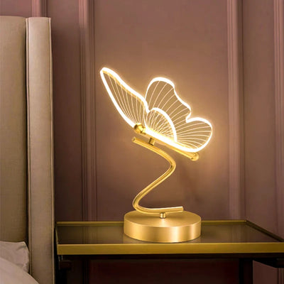 Nordic Butterfly Dimmable Desk Lamp Remote Control for soft bedroom ambience