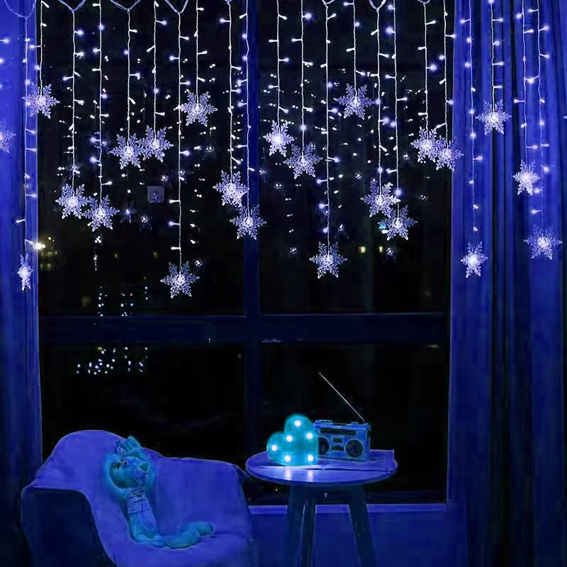 Window Curtain Fairy String Lights Touch Control Dimmable for soft bedroom ambience