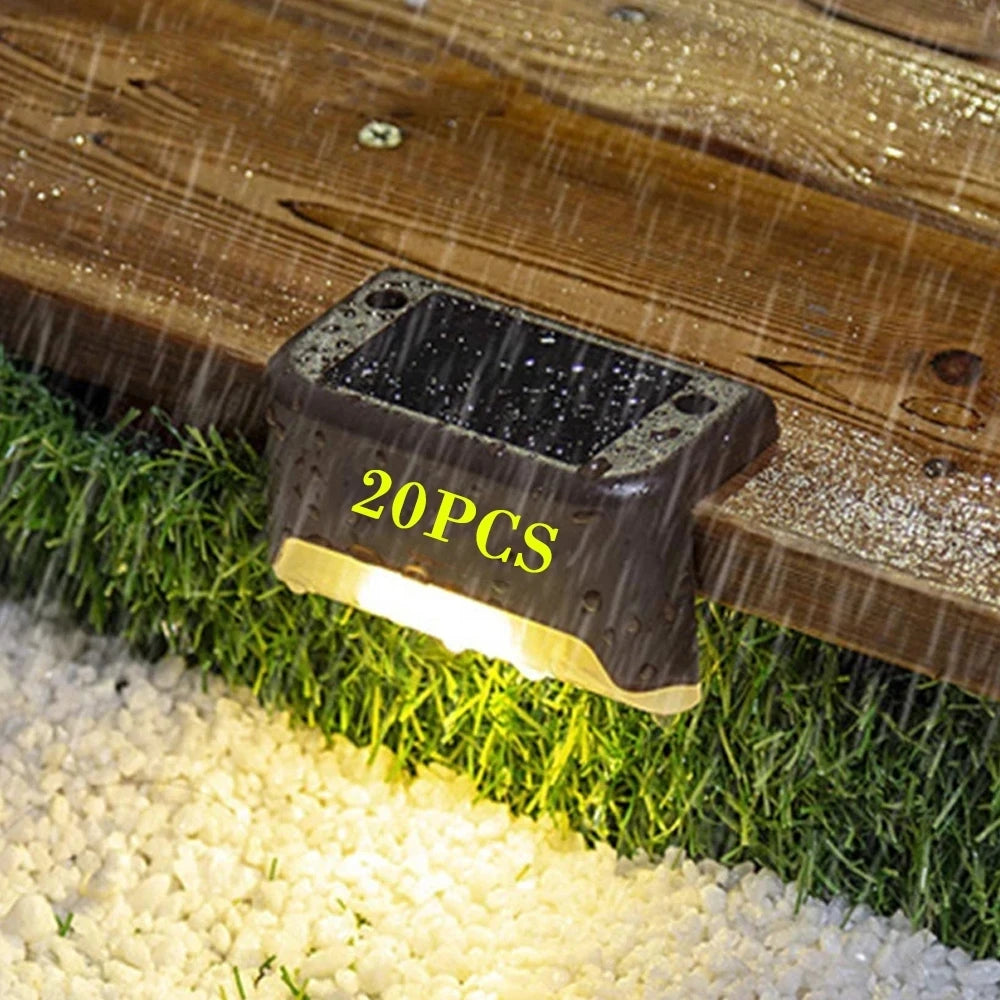 Solar Stair Step Outdoor Garden Light Color-Changing for outdoor garden lighting
