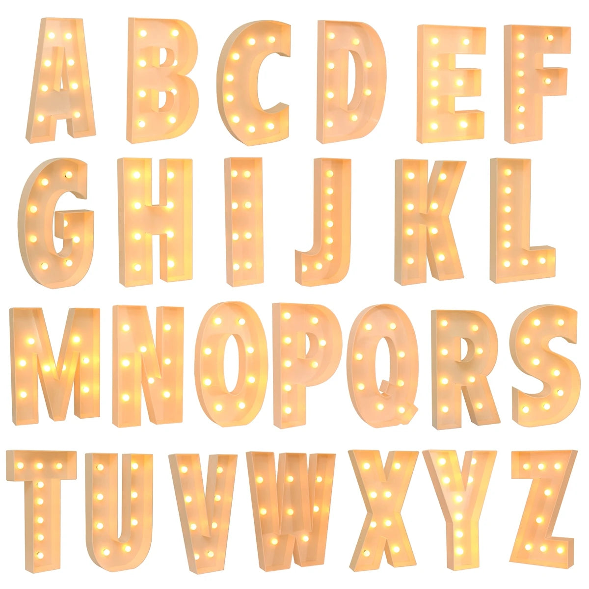 Giant LED Letter Light Frame Box – 91.5cm DIY Name Balloon Filling Box for Parties