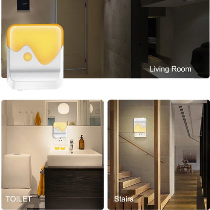 Dual-Tone Compact Plug-In Night Light with Motion &amp; Light Sensors