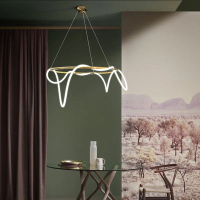 Chandelier Dimmable Long Wall Light shown as soft ambient home lighting