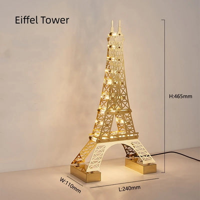 Ferris Wheel LED Table Lamp – Rotating Stainless Steel Desk Light