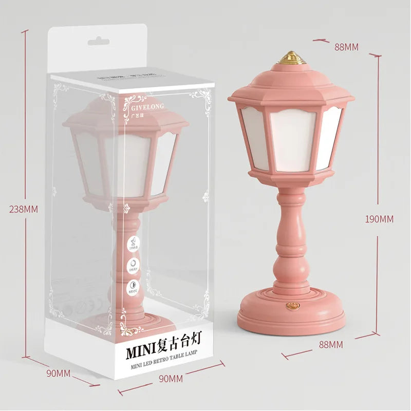 Desk Lamps Mini Desk Lamp Rechargeable Touch Control shown as soft ambient home lighting