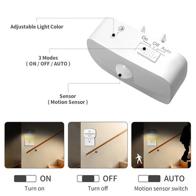 GlideMotion Plug-In Motion Sensor Night Light