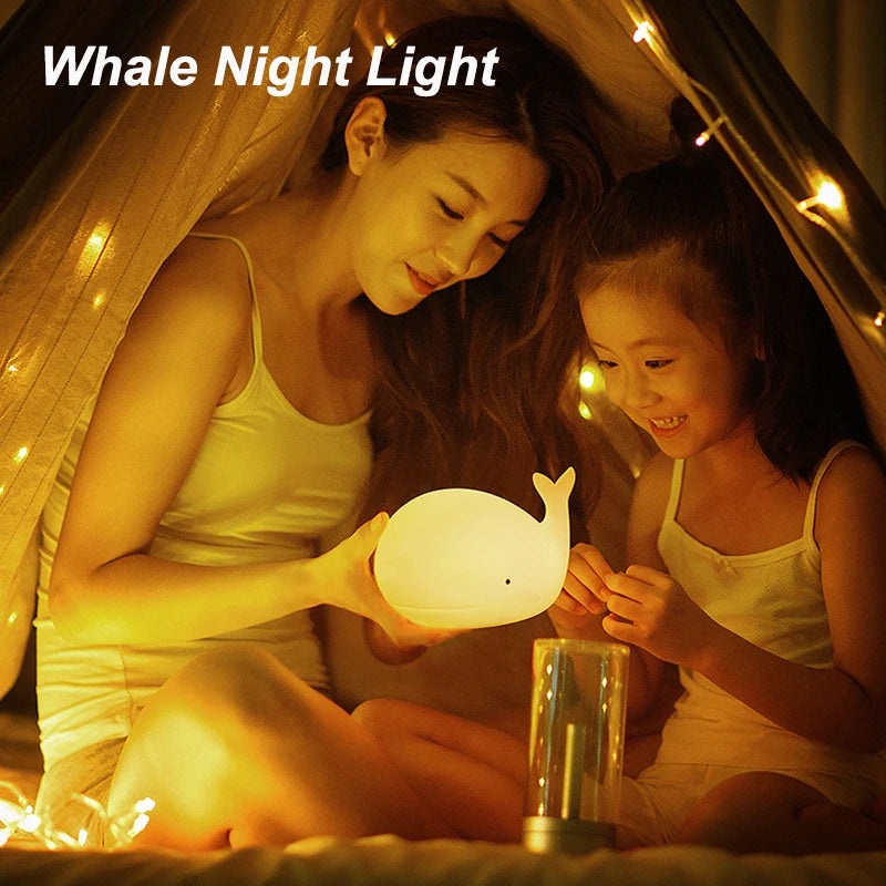 WhaleGlow Silicone Night Light