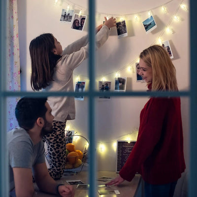 Photo Clip LED String Lights – 1m / 3m / 6m Battery-Powered Picture Display Lights