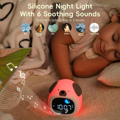 Puppy Sleep Training Alarm Clock for Kids – Night Light Toddler Wake-Up Light