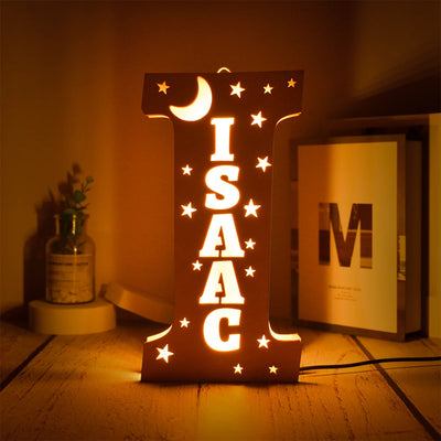 Custom Name LED Night Light – Personalised Star Wall Lamp for Bedroom, Nursery & Gift